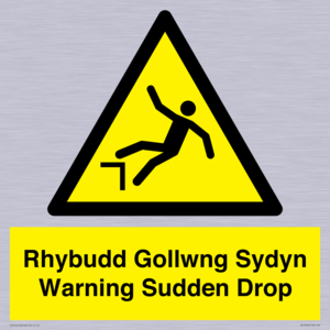 WV13048: Rhybudd Gollwng Sydyn Warning Sudden Drop