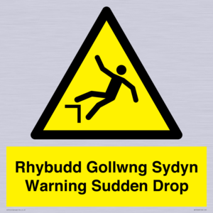 WV13048: Rhybudd Gollwng Sydyn Warning Sudden Drop