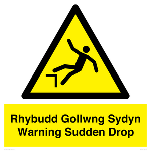 WV13048: Rhybudd Gollwng Sydyn Warning Sudden Drop