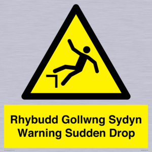 WV13048: Rhybudd Gollwng Sydyn Warning Sudden Drop
