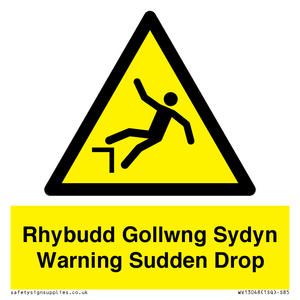 WV13048: Rhybudd Gollwng Sydyn Warning Sudden Drop