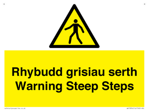 WV13054: Rhybudd grisiau serth Warning Steep Steps