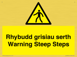 WV13054: Rhybudd grisiau serth Warning Steep Steps