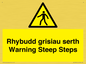 WV13054: Rhybudd grisiau serth Warning Steep Steps