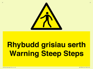 WV13054: Rhybudd grisiau serth Warning Steep Steps