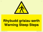 WV13054: Rhybudd grisiau serth Warning Steep Steps