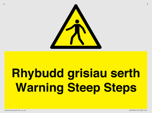 WV13054: Rhybudd grisiau serth Warning Steep Steps