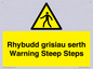 WV13054: Rhybudd grisiau serth Warning Steep Steps