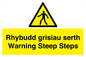 WV13054: Rhybudd grisiau serth Warning Steep Steps