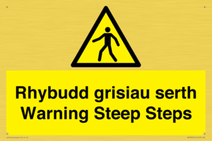 WV13054: Rhybudd grisiau serth Warning Steep Steps