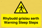 WV13054: Rhybudd grisiau serth Warning Steep Steps