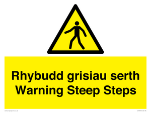 WV13054: Rhybudd grisiau serth Warning Steep Steps