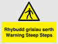 WV13054: Rhybudd grisiau serth Warning Steep Steps
