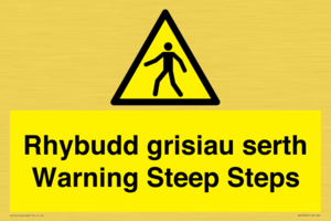 WV13054: Rhybudd grisiau serth Warning Steep Steps