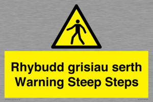 WV13054: Rhybudd grisiau serth Warning Steep Steps
