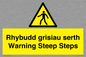 WV13054: Rhybudd grisiau serth Warning Steep Steps