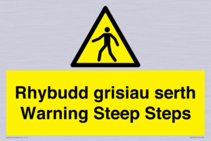 WV13054: Rhybudd grisiau serth Warning Steep Steps