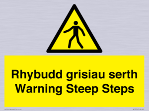 WV13054: Rhybudd grisiau serth Warning Steep Steps