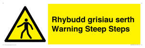 WV13054: Rhybudd grisiau serth Warning Steep Steps