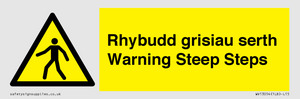 WV13054: Rhybudd grisiau serth Warning Steep Steps