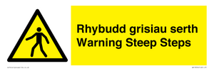 WV13054: Rhybudd grisiau serth Warning Steep Steps
