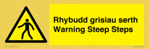 WV13054: Rhybudd grisiau serth Warning Steep Steps