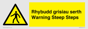 WV13054: Rhybudd grisiau serth Warning Steep Steps
