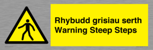 WV13054: Rhybudd grisiau serth Warning Steep Steps