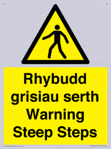 WV13054: Rhybudd grisiau serth Warning Steep Steps