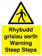WV13054: Rhybudd grisiau serth Warning Steep Steps