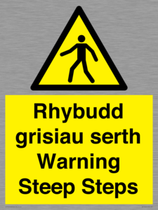 WV13054: Rhybudd grisiau serth Warning Steep Steps