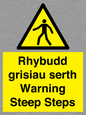 WV13054: Rhybudd grisiau serth Warning Steep Steps