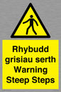 WV13054: Rhybudd grisiau serth Warning Steep Steps