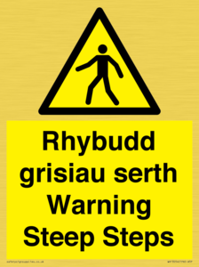 WV13054: Rhybudd grisiau serth Warning Steep Steps