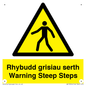 WV13054: Rhybudd grisiau serth Warning Steep Steps