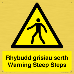 WV13054: Rhybudd grisiau serth Warning Steep Steps