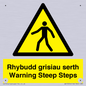 WV13054: Rhybudd grisiau serth Warning Steep Steps