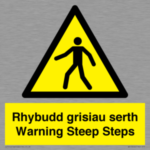 WV13054: Rhybudd grisiau serth Warning Steep Steps