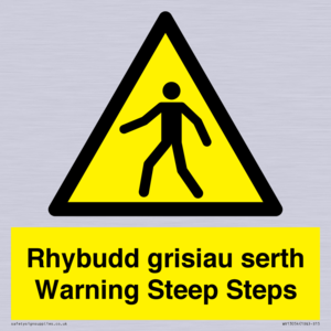 WV13054: Rhybudd grisiau serth Warning Steep Steps