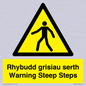 WV13054: Rhybudd grisiau serth Warning Steep Steps