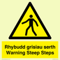 WV13054: Rhybudd grisiau serth Warning Steep Steps