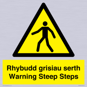 WV13054: Rhybudd grisiau serth Warning Steep Steps
