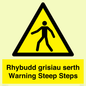 WV13054: Rhybudd grisiau serth Warning Steep Steps