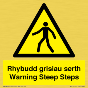 WV13054: Rhybudd grisiau serth Warning Steep Steps