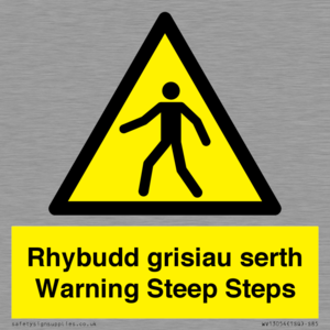 WV13054: Rhybudd grisiau serth Warning Steep Steps