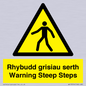 WV13054: Rhybudd grisiau serth Warning Steep Steps