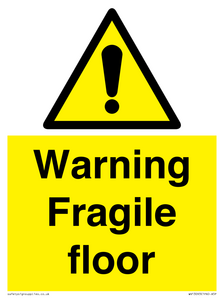 WV13093: Warning fragile floor