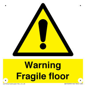 WV13093: Warning fragile floor