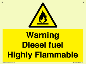 WV13099: Warning diesel fuel Highly Flammable