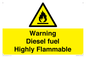 WV13099: Warning diesel fuel Highly Flammable